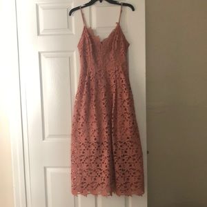 Astr Lace Midi dress